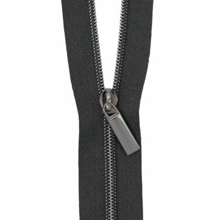 Black_3_Nylon_Gunmetal_Coil_Zippers_3_Yards_with_9_Pulls_ZBY3C15