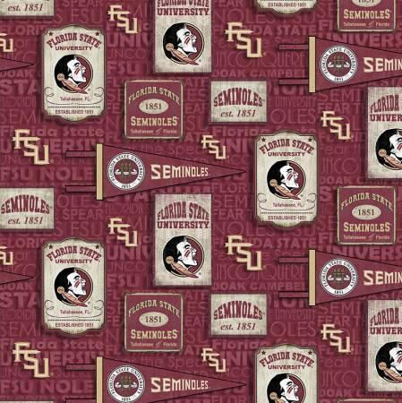 College_Cotton-Florida_State_Vintage_Pennant_FSU-1267_Cotton_Fabric